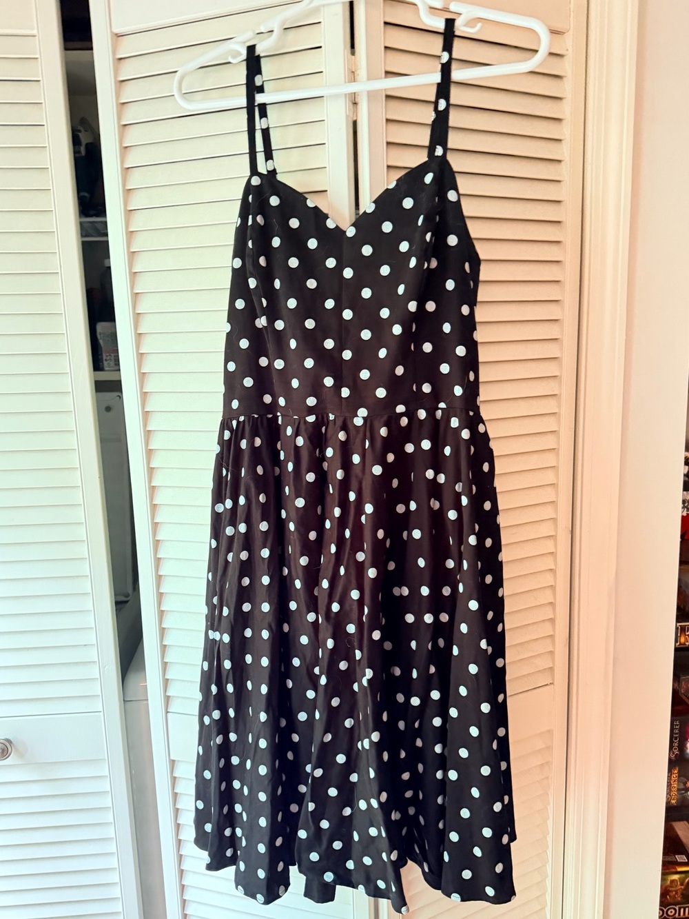 Pinup Couture Black with White Polka Dot Dress